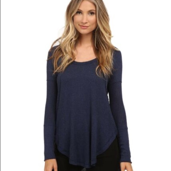 Free People Ventura Thermal Heathered Navy - Picture 2 of 5